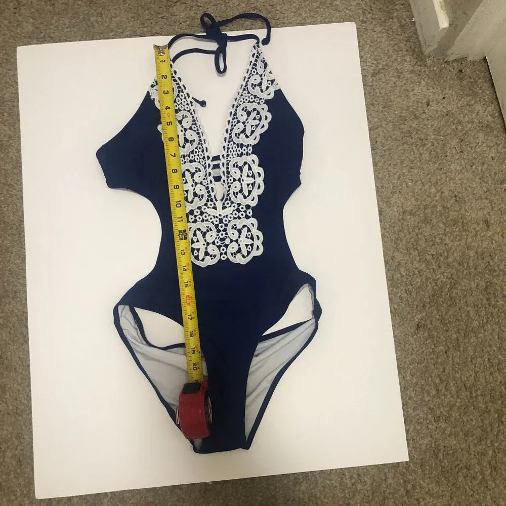 CUPSHE one piece SwinSuit Blue Size Small - Picture 4 of 6
